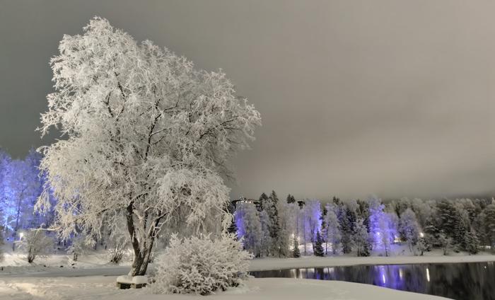 Kajaanin talvimaisema Pakkaspäivä Kajaanissa.