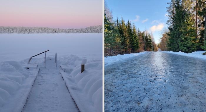 Pakkasta ja lauhaa Pakkasta ja lauhaa.