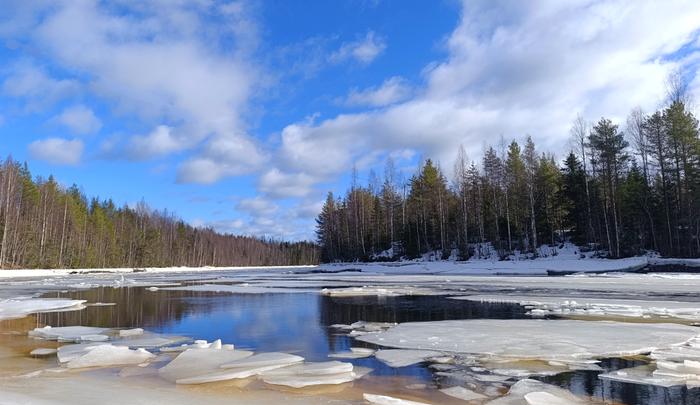 Aurinkoinen kevätpäivä Paltamossa Aurinkoinen kevätpäivä Paltamossa