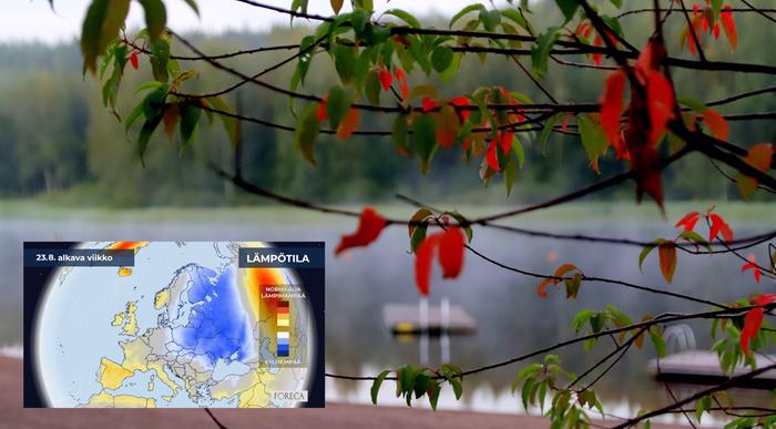 Elokuun loppu näyttää kuukausiennusteen perusteella keskimääräistä kylmemmältä.
