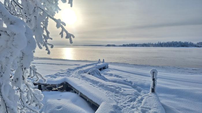 Helmikuinen talvipäivä Vaalassa.