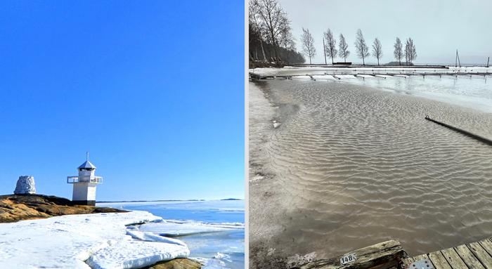 Aurinkoa ja harmaata.