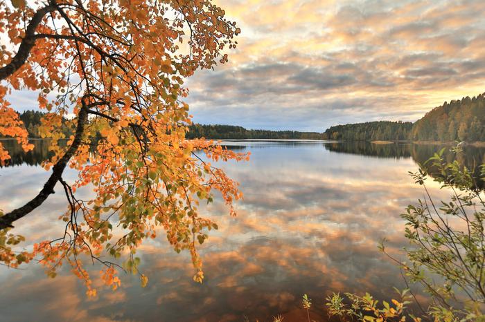 Syysilta ja ruskaa Vaalassa.