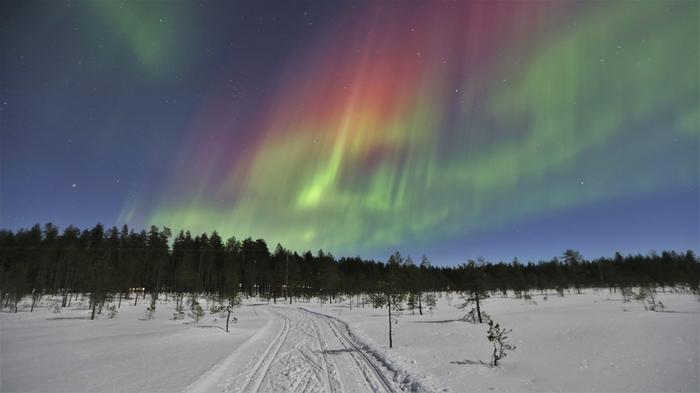 Revontulia Vaalassa 15.1.2022.