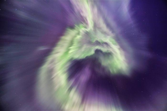 Revontulet Vaalassa 15.1.2022.