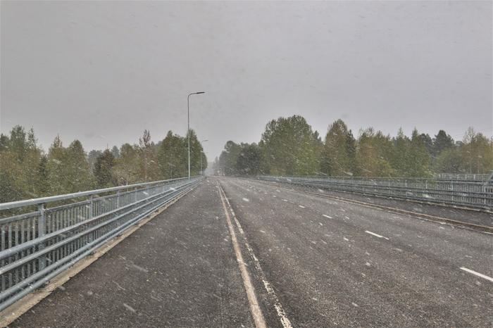 Kesäkuun 2023 alussa satoi räntää Vaalassa Pohjois-Pohjanmaalla.