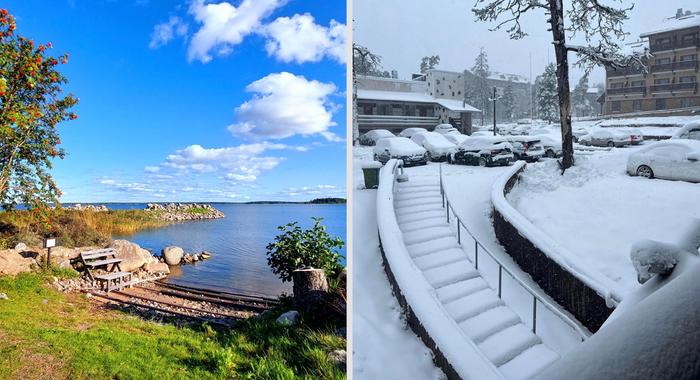 Syyskuu 2023 toi niin kesäisen lämmintä säätä kuin lumisateitakin osaan maata.