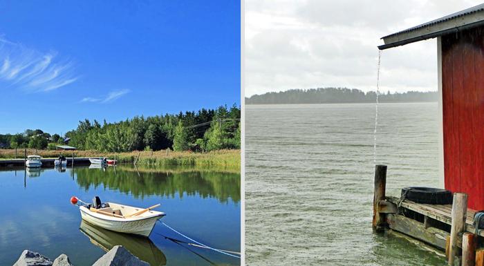 Elokuun aurinkoa ja sateita.