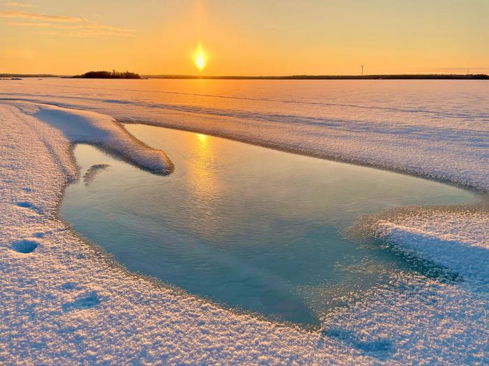 Auringonlaskua Vaasassa.