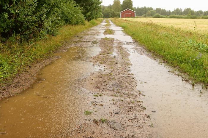 Elokuun sateita Vaalassa.