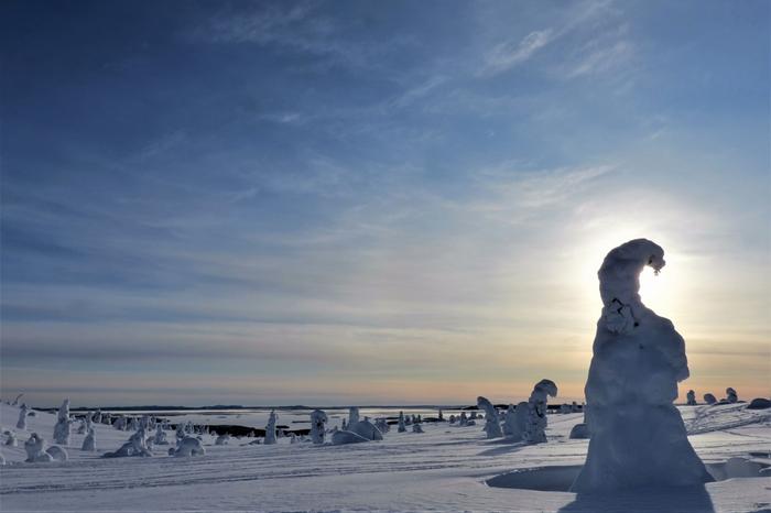Lunta Riisitunturilla helmikuussa 2020.