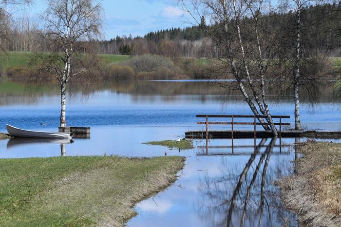 Nurmeksessa oli joenpinta kohonnut korkealle.