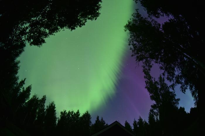 Revontulet Rautalammilla.