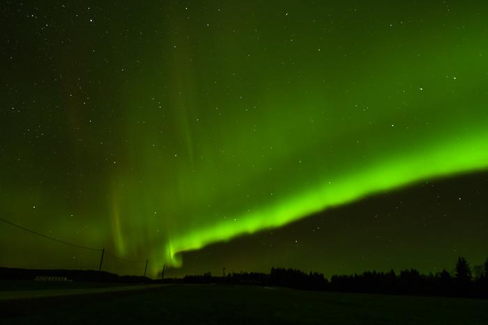 Lokakuisia revontulia.