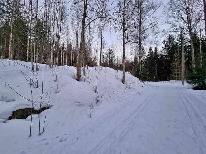 Varjoisilla paikoilla lumen sulaminen on ollut hidasta tai lähes olematonta.