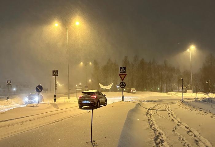 Lumipyry huononsi ajokeliä Tuusulassa 12. joulukuuta 2022.