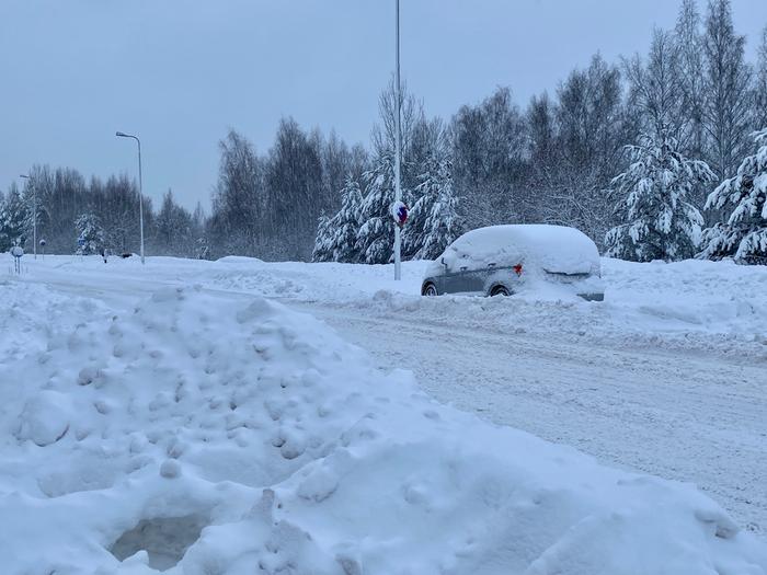 Valtteri-myrskyn yhteydessä satoi runsaasti lunta 29.–30. tammikuuta 2022.