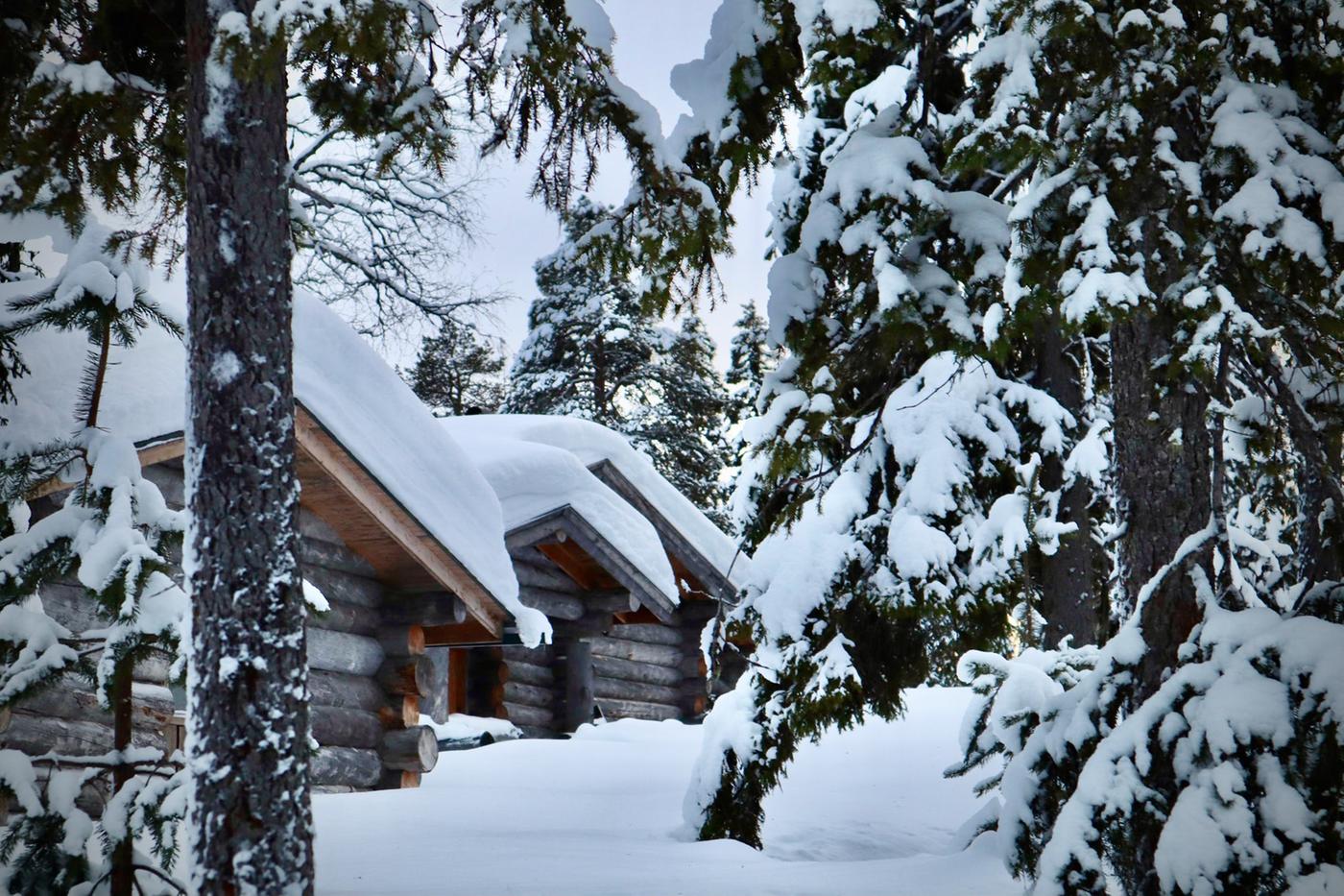 Lunta Luostolla helmikuun puolivälissä 2020.