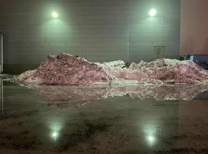 Lumikasan muodostama järvi.