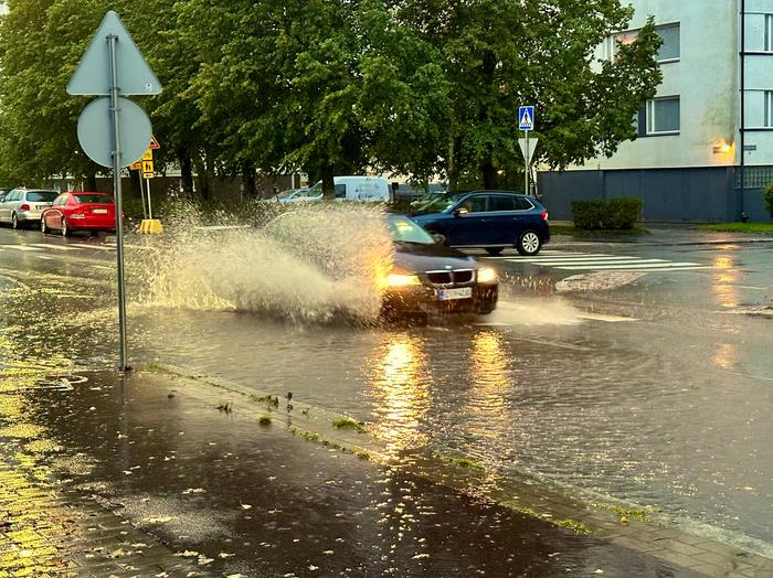 Vaasaan osui runsaita sateita 11. lokakuuta 2023.