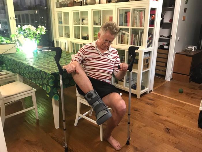 Meteorologi Pekka Poudan jalka leikattiin 10. maaliskuuta 2020.