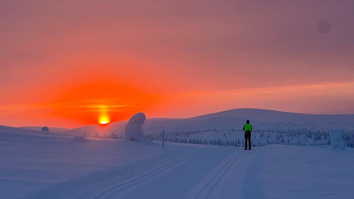 Tammikuun pakkasia Saariselällä.