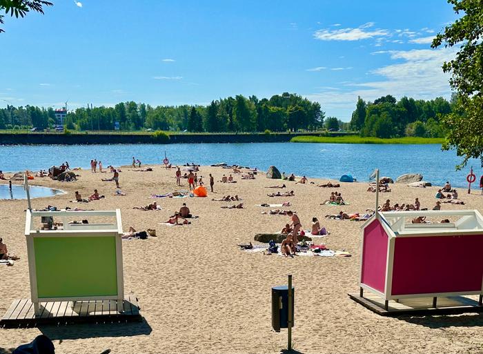 Lämmin kesäkuun päivä Vaasassa.