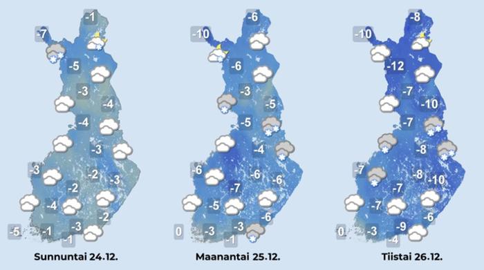 Joulun 2023 sää Joulun 2023 sääennuste.