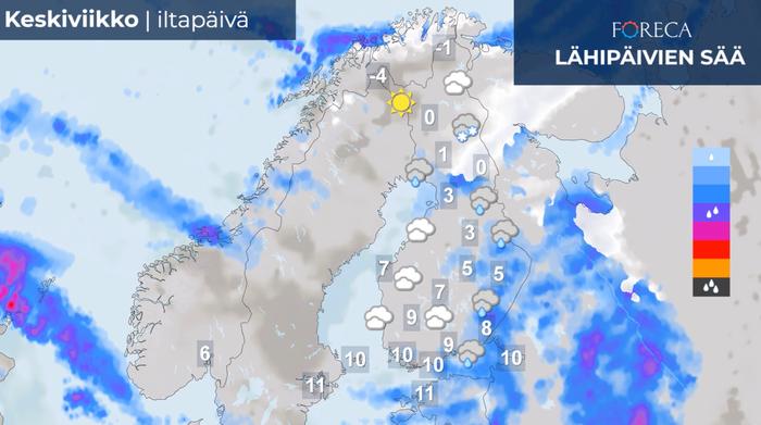 Ennuste keskiviikolle 26.10.2022.