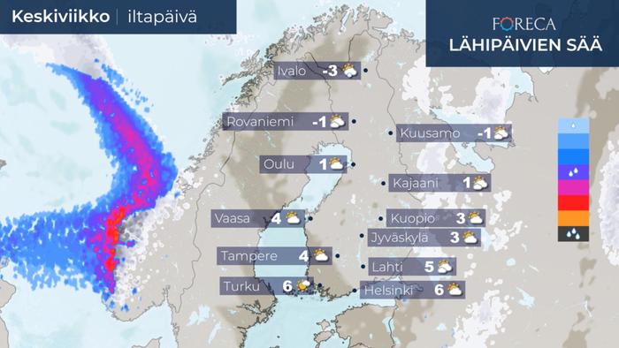 Ennuste keskiviikolle 1.4.2020.