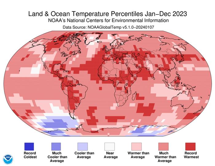 Vuosi 2023, NOAA