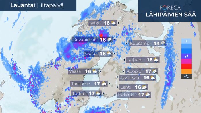 Ennuste 5.9.2020 Ennuste lauantai-iltapäivälle 5.9.2020.