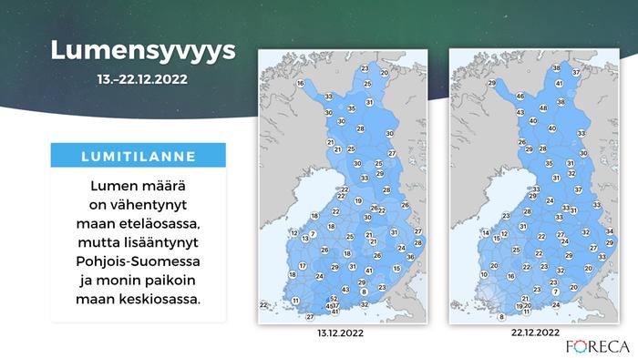 Lumensyvyydessä voi olla suurtakin paikallista vaihtelua.