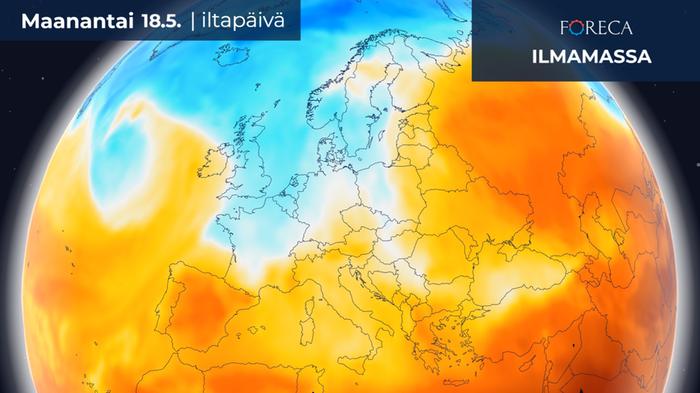Ensi viikon ennusteiden mukaan lämmin ilmamassa liikkuu lähellä Suomea, mutta vielä on epävarmaa, lämpeneekö sää meillä helteiseksi asti.
