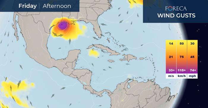 Hurrikaani Delta iskee Yhdysvaltoihin.