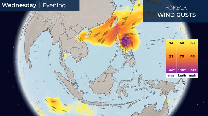 Trooppinen myrsky Vamco voimistuu taifuuniksi ennen iskeytymistään Filippiineille.