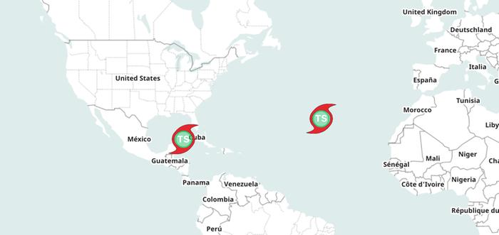 Atlantin myrskykausi on ollut tänä vuonna ennätyksellisen vilkas. Parhaillaan Atlantilla etenevät trooppiset myrskyt Eta ja Theta.