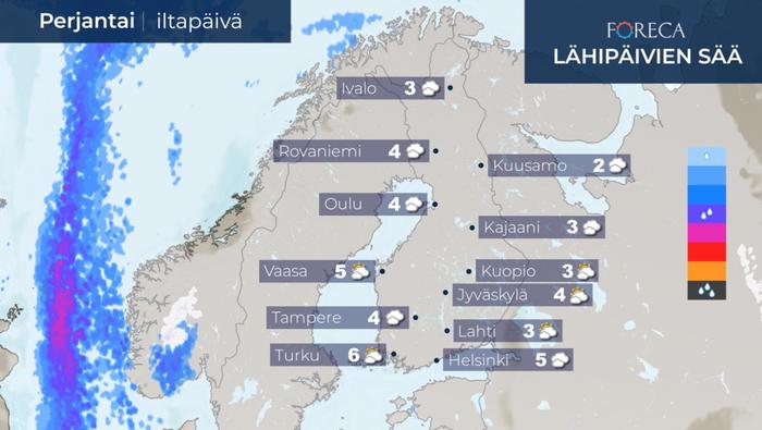 Ennuste 13.11.2020 Ennuste perjantai-iltapäivälle 13.11.2020.