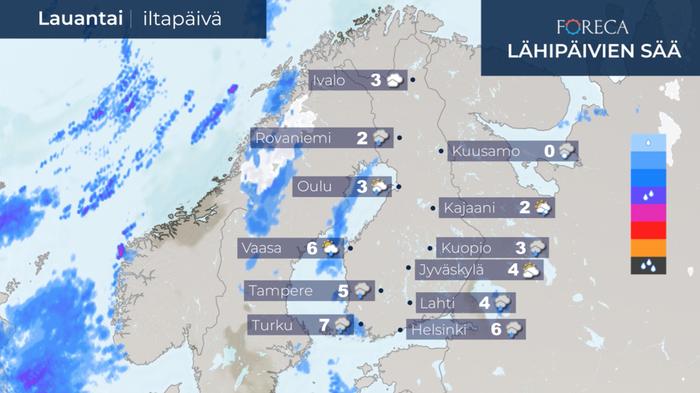 Ennuste 14.11.2020 Ennuste lauantai-iltapäivälle 14.11.2020.