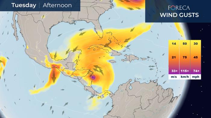 Hurrikaani Eta Hurrikaani Eta iskee Nicaraguaan.