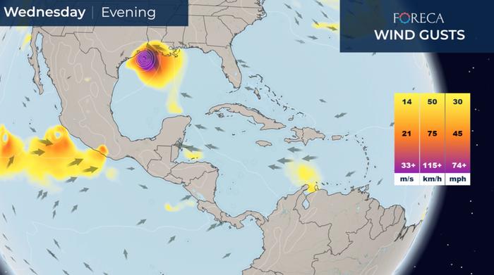 Hurrikaani Laura etenee vaarallisen voimakkaana kohti Yhdysvaltoja.