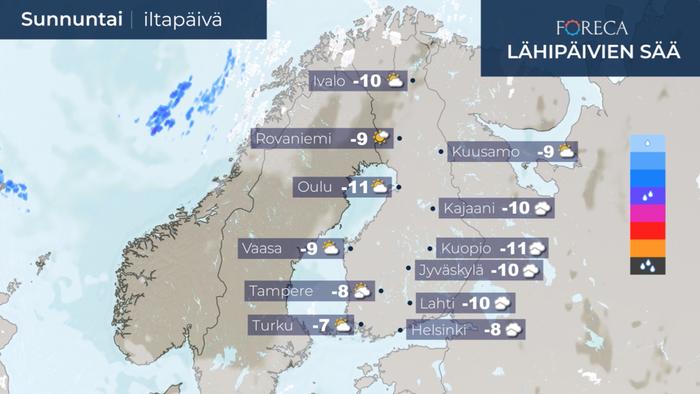 Ennuste 7.2.2021 Ennuste iltapäivälle 7.2.2021.