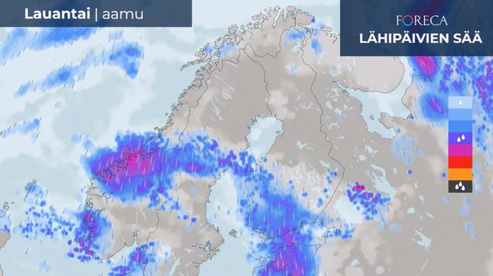 Ennuste lauantaiaamulle 14.8.2021.