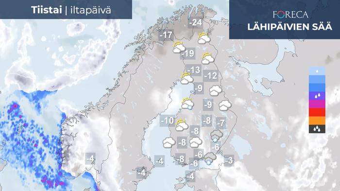 Ennuste 1.2.2022 Ennuste tiistai-iltapäivälle 1.2.2022.