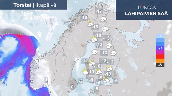 Ennuste 3.2.2022 Ennuste torstai-iltapäivälle 3.2.2022.