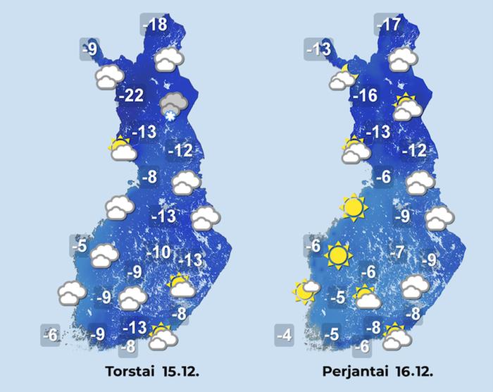 Ennuste 15.–16.12.2022.