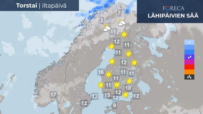 Ennuste 21.4.2022 Ennuste torstai-iltapäivälle 21.4.2022.