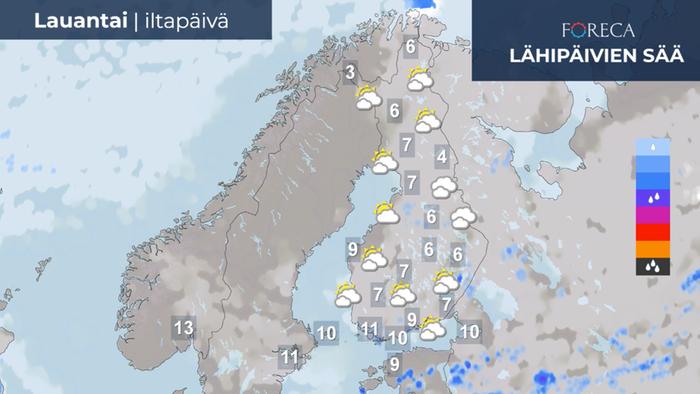 Ennuste 23.4.2022 Ennuste lauantai-iltapäivälle 23.4.2022.