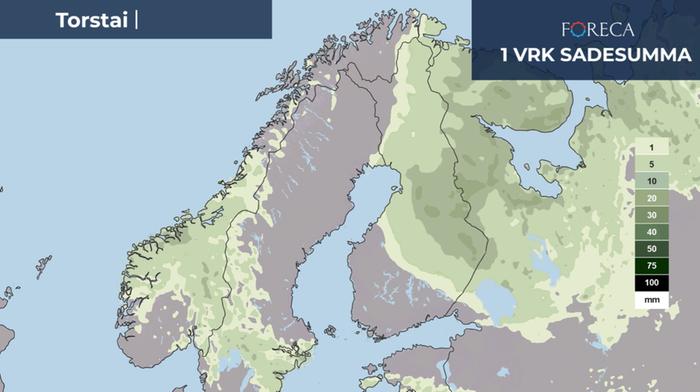Torstai 16.6.2022 Torstain 16.6.2022 sademääräennuste.