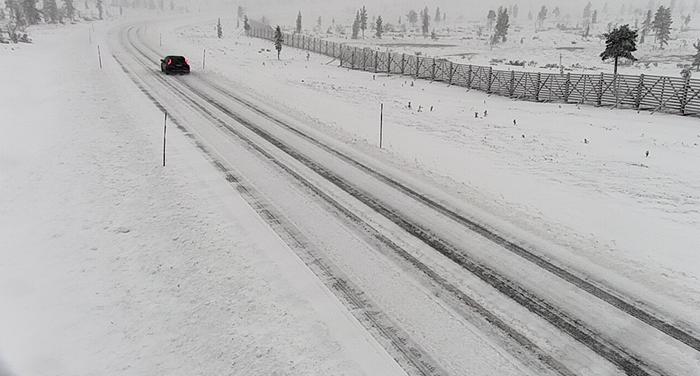 Inarissa satoi lunta syyskuun 20. päivä 2023.